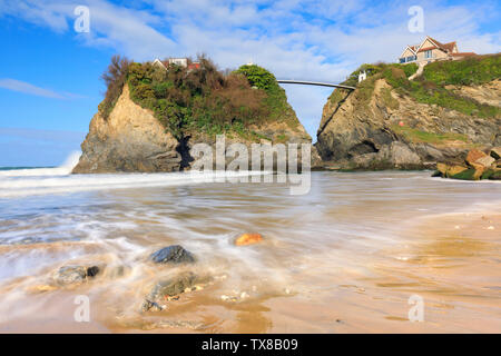 Towan Island Newquay in Cornwall. Stockfoto