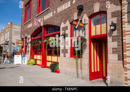 Firehouse Brewing Company Bar und Restaurant in Rapid City, County Pennington, South Dakota, USA (in der historischen Stätte von Fire Dept) Stockfoto