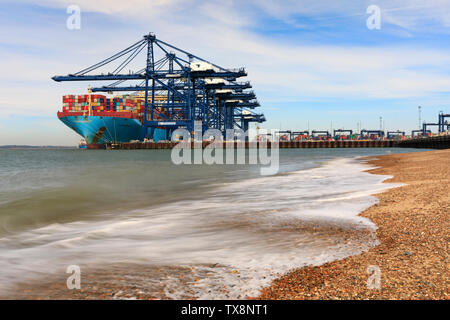 Der Hafen von Felixstowe. Stockfoto