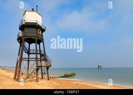 Dovercourt Leuchttürme in Essex. Stockfoto