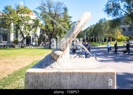 Stein antike Timer in der Tsinghua Universität Stockfoto