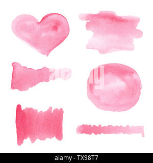 Aquarelle Pinselstrich, abstrakte handgezeichnete Abbildung. Hand gemalte einfach doodle Grafiken zeichnen. Wisch, Wisch Raster abstrakter Kunst. P Stockfoto