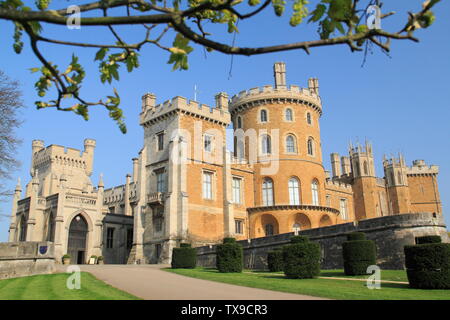 Belvoir Castle, einem englischen Herrenhaus; Sitz der Herzöge von Rutland, Leicestershire, eeast Midlands, UK Stockfoto