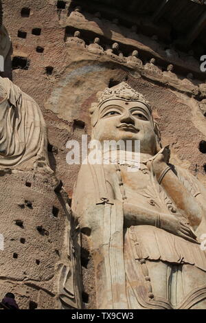 Grotten von Maijishan Tianshui, Gansu Provinz Stockfoto