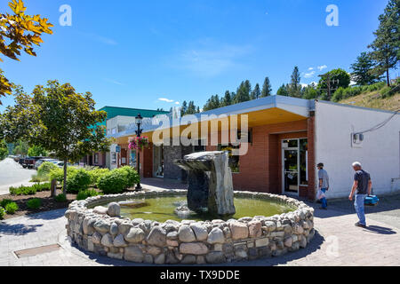 Brunnen, Downtown, Princeton, British Columbia, Kanada Stockfoto