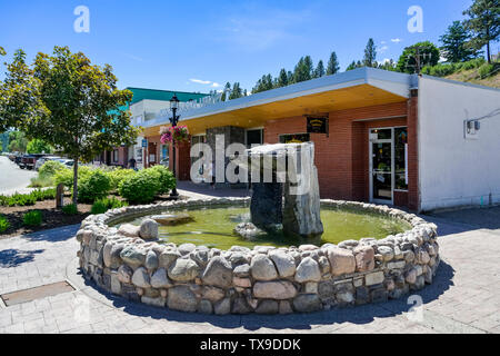 Brunnen, Downtown, Princeton, British Columbia, Kanada Stockfoto