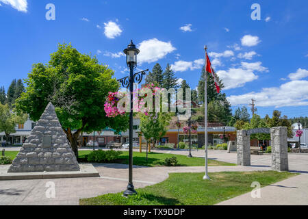 Kenotaph, Downtown, Princeton, British Columbia, Kanada Stockfoto