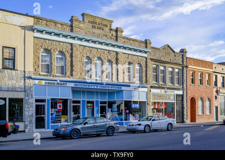 Anderton Block, Downtown, Fort Macleod, Alberta, Kanada Stockfoto