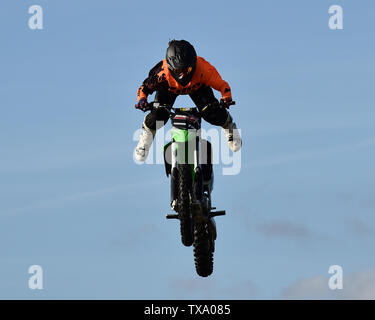 Squibb Freestyle Motorrad display Team bei Cheltenham Balloon Fiesta 2019 durchführen Stockfoto