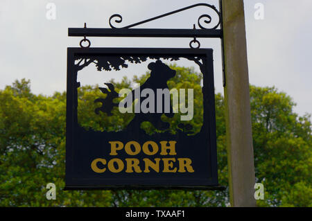 Pooh Corner Anmelden Hartfield England Stockfoto