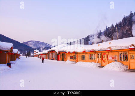 Snowscape, der Bilder einstellen. Stockfoto