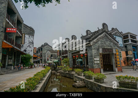 Guangzhou Panyu Universität Stadt Lingnan Impressionen Garten Lingnan Architektur, Wohn- Residence Stockfoto