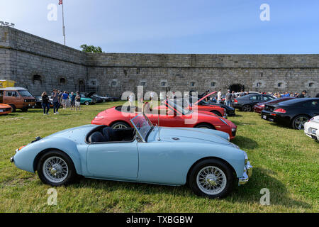 Autos an einem Auto Show Stockfoto