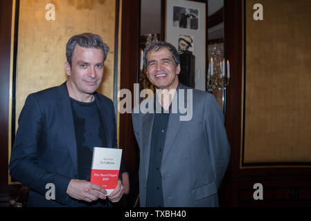 Bruno Masi erhält die Marcel Pagnol 2019 Award für "Kalifornien" (Ed. JC Lattès) Stockfoto