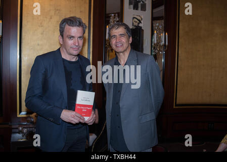 Bruno Masi erhält die Marcel Pagnol 2019 Award für "Kalifornien" (Ed. JC Lattès) Stockfoto