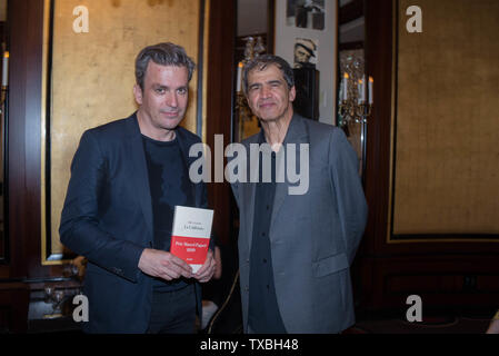 Bruno Masi erhält die Marcel Pagnol 2019 Award für "Kalifornien" (Ed. JC Lattès) Stockfoto