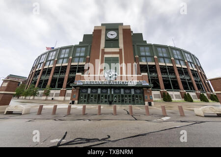 Green Bay, Wisconsin, USA. 24. Juni, 2019. Juni 24, 2019 - Green Bay, Wisconsin, USA: Historische Lambeau Field, der Heimat der Green Bay Packers und auch bekannt als die gefrorene Tundra (Credit Bild: © Walter G Arce Sr Asp Inc/ASP) Stockfoto