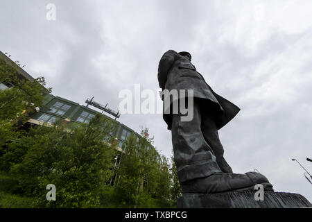 Green Bay, Wisconsin, USA. 24. Juni, 2019. Juni 24, 2019 - Green Bay, Wisconsin, USA: Historische Lambeau Field, der Heimat der Green Bay Packers und auch bekannt als die gefrorene Tundra (Credit Bild: © Walter G Arce Sr Asp Inc/ASP) Stockfoto