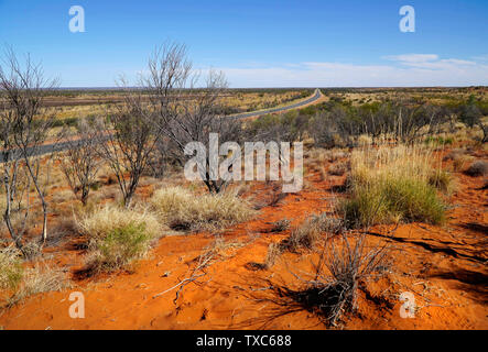 Endlose Fahrt im Northern Territory von Australien Stockfoto