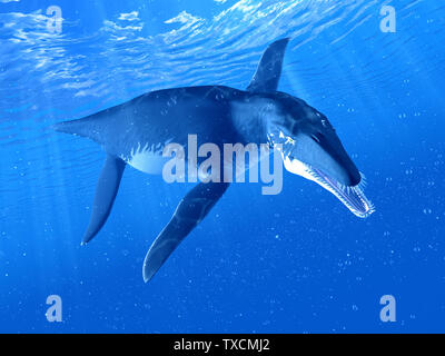 3D-Darstellung eines Liopleurodon Stockfoto