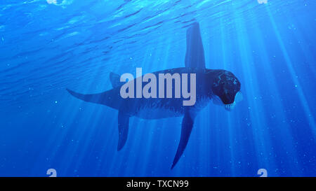 3D-Darstellung eines Liopleurodon Stockfoto