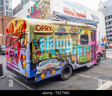 Bus Nashville in Nashville, Tennessee USA. Stockfoto