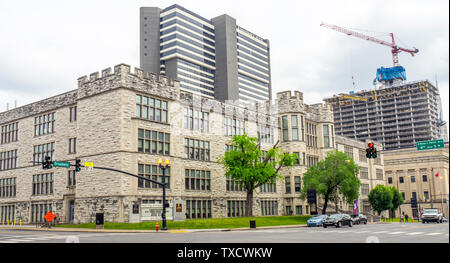 Hume-Fogg Gymnasium am Broadway in Nashville Tennessee. Stockfoto