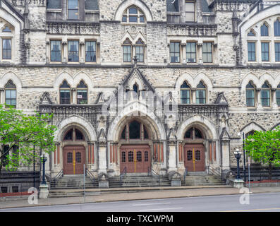 Eingang zum Bundesamt Gebäude Customs House jetzt als United States Konkursgericht Nashville Tennessee verwendet. Stockfoto