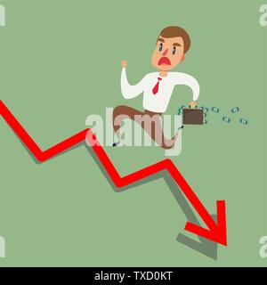 Geschäftsmann, bis der rote Pfeil Stock Vektor