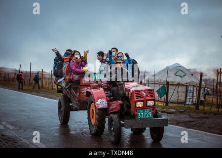 Bai haba Dorf Landschaft im Norden von Xinjiang Stockfoto