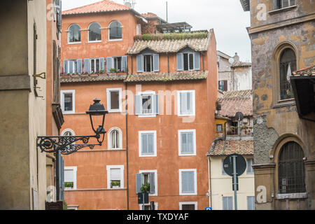 Blick auf alten Straßen, Bauten und Architektur in Rom, Italien, Reisen Europa Stockfoto