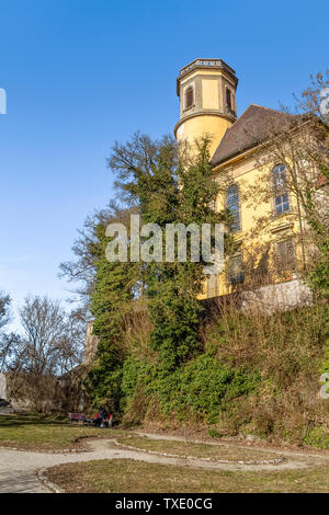 Eindruck von Kirchberg an der Jagst eine Stadt in Süddeutschland Stockfoto