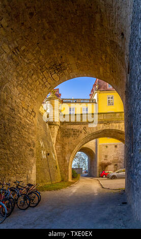 Eindruck von Kirchberg an der Jagst eine Stadt in Süddeutschland Stockfoto