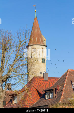 Eindruck von Kirchberg an der Jagst eine Stadt in Süddeutschland Stockfoto