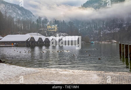 Landschaft rund um Schönau am Königssee in Bayern im Winter Stockfoto