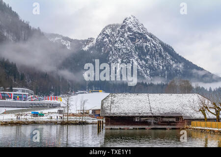 Landschaft rund um Schönau am Königssee in Bayern im Winter Stockfoto