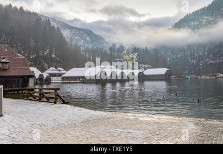 Landschaft rund um Schönau am Königssee in Bayern im Winter Stockfoto