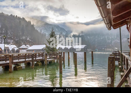 Landschaft rund um Schönau am Königssee in Bayern im Winter Stockfoto