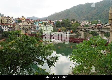 Victoria Hängebrücke über den Fluss Beas Stockfoto