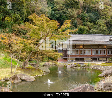 Zen-Garten im Engaku-ji in Kamakura, entworfen von Muso Soseki, Kanagawa, Japan Stockfoto