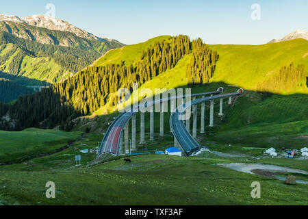 Juni Tag in Yili, Xinjiang Stockfoto