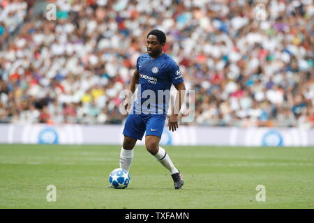 Madrid, Spanien. 23. Juni 2019. Celestine Babayaro (Chelsea) Fußball: Freundlich 'Corazon Classic-Match 2019" zwischen Real Madrid Leyendas 5-4 Chelsea Legenden im Santiago Bernabeu in Madrid, Spanien. Credit: mutsu Kawamori/LBA/Alamy leben Nachrichten Stockfoto