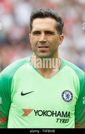 Madrid, Spanien. 23. Juni 2019. Hilario (Chelsea) Fußball: Freundlich 'Corazon Classic-Match 2019" zwischen Real Madrid Leyendas 5-4 Chelsea Legenden im Santiago Bernabeu in Madrid, Spanien. Credit: mutsu Kawamori/LBA/Alamy leben Nachrichten Stockfoto