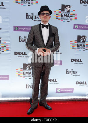 Jan Delay kommt bei den MTV Europe Music Awards in Berlin am 5. November 2009. (UPI Foto/David Silpa) Stockfoto