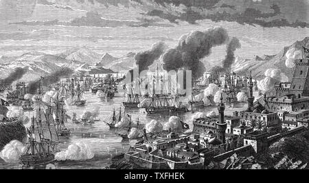Schlacht von NAVARINO vom 20. Oktober 1827 Stockfoto