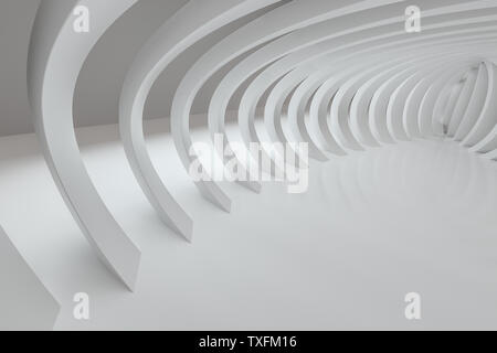 Drei-dimensionale Darstellung, weiße Oberfläche Kanal Stockfoto