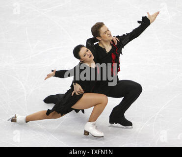 Alexandra Zaretsky und Roman Zaretsky Israel skate Ihr kostenloses Programm im Eiskunstlauf Ice Dance Wettbewerb bei den Olympischen Winterspielen 2010 in Vancouver, Kanada, am 22. Februar 2010. UPI/Brian Kersey Stockfoto