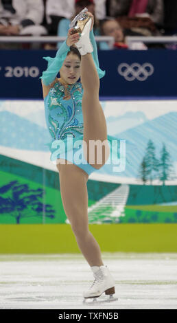 Yan Liu China skates ihr kurzes Programm in der Frauen Figur Wettbewerb bei den Olympischen Winterspielen 2010 in Vancouver, Kanada, am 23. Februar 2010. UPI/Brian Kersey Stockfoto
