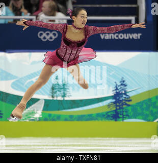 Mao Asada von Japan skates ihr kurzes Programm in der Frauen Figur Wettbewerb bei den Olympischen Winterspielen 2010 in Vancouver, Kanada, am 23. Februar 2010. UPI/Brian Kersey Stockfoto