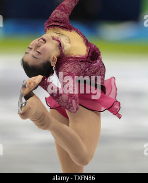 Mao Asada von Japan skates ihr kurzes Programm in der Frauen Figur Wettbewerb bei den Olympischen Winterspielen 2010 in Vancouver, Kanada, am 23. Februar 2010. UPI/Brian Kersey Stockfoto